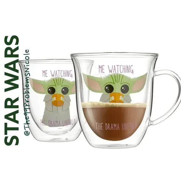 Star Wars Baby Yoda Drinking Glasses - Picture 1 of 4